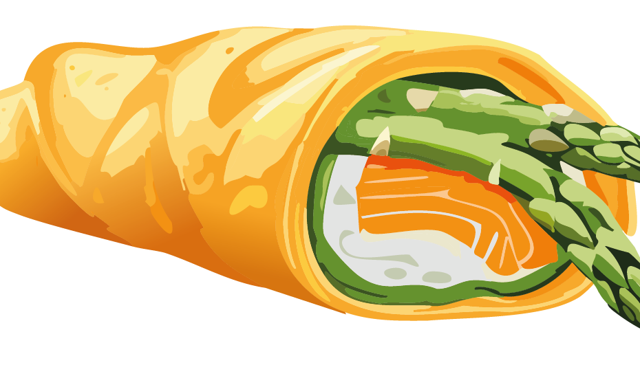 omelette saumon asperge