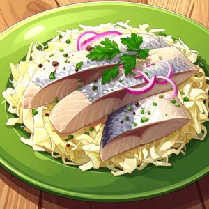 Salade de choucroute au filets de harengs